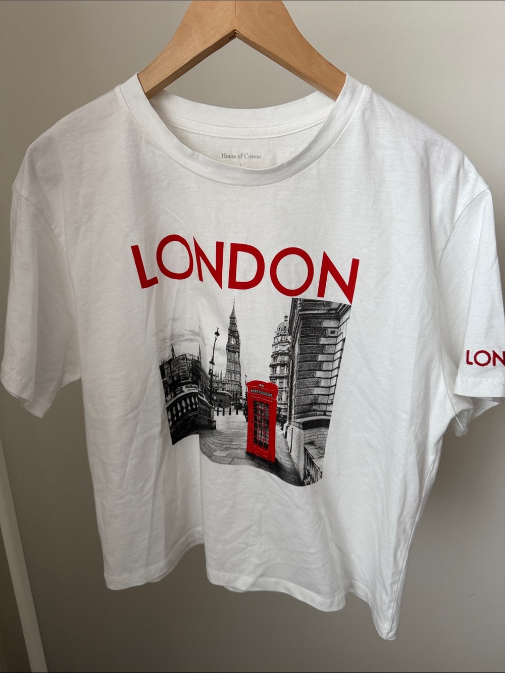 House Of Cotton 100% Cotton London Short Sleeve Tee for Effortless Style L
